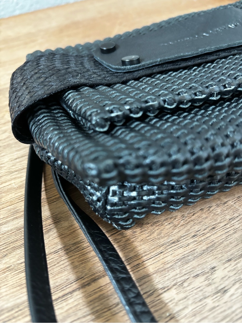 Daniella Lahavi Leather Woven Crossbody Bag - Picture 13 of 14